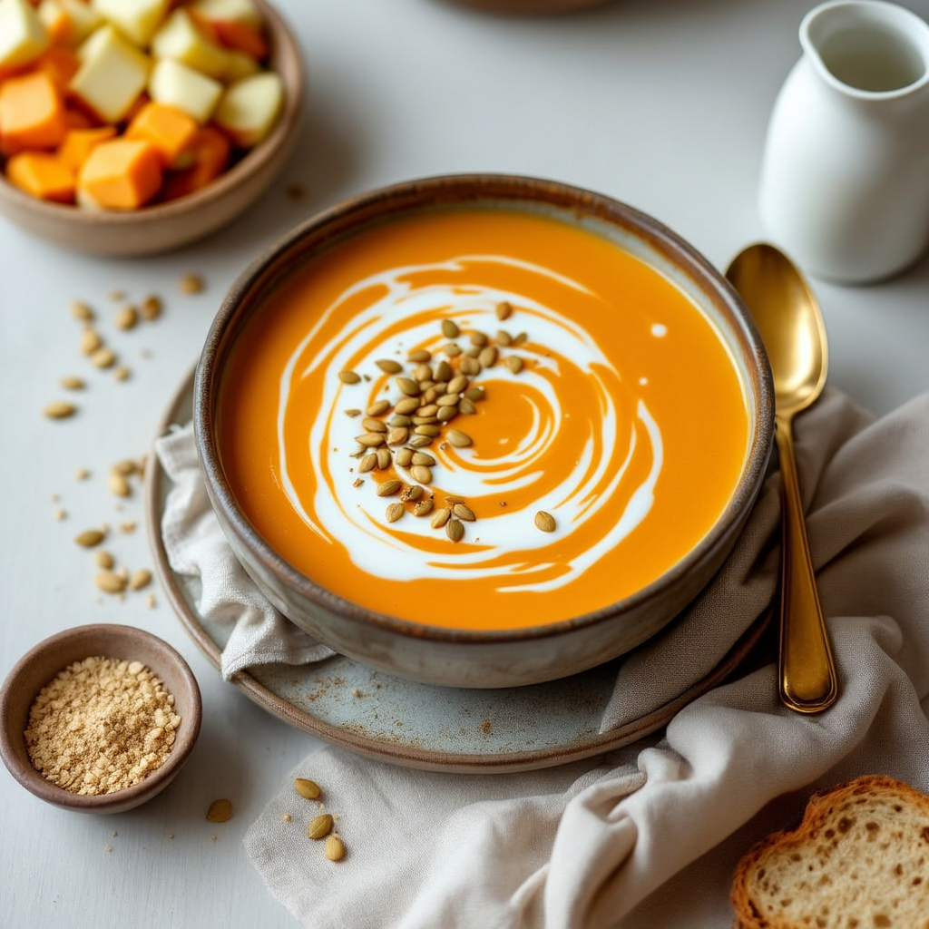 Gingered Sweet Potato Apple Soup