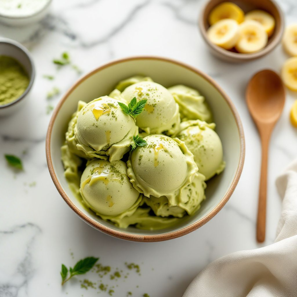 Matcha Green Tea Banana Ice Cream