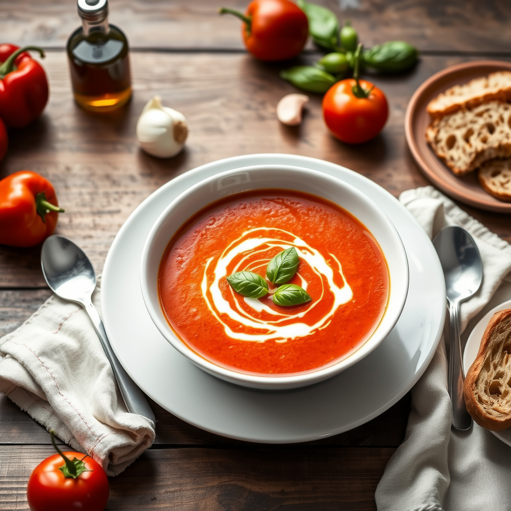 Roasted Red Pepper Tomato Bisque