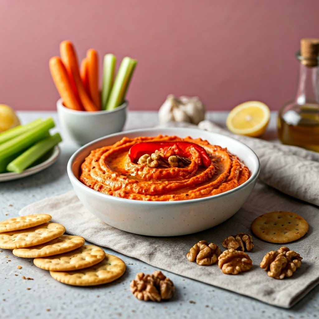 Roasted Red Pepper Walnut Dip