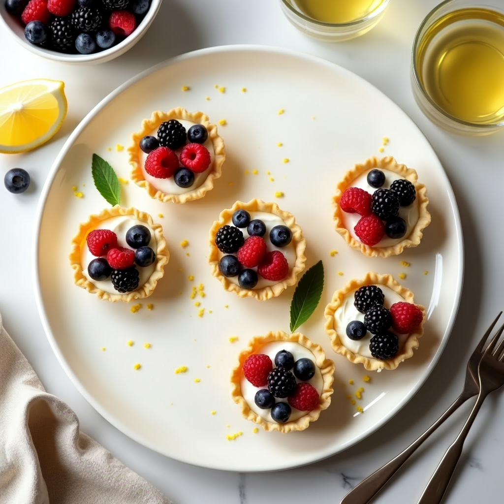 Lemon Ricotta Berry Tartlets
