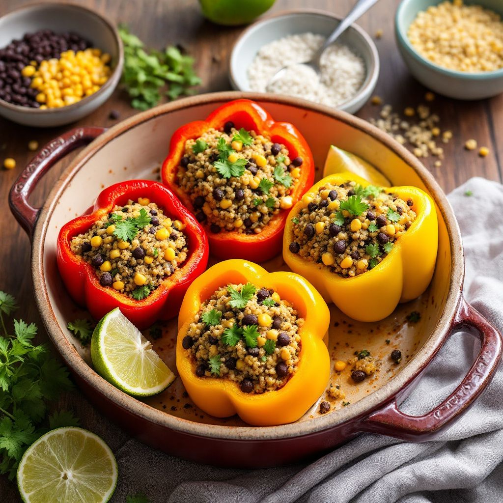 Quinoa-Stuffed Bell Peppers