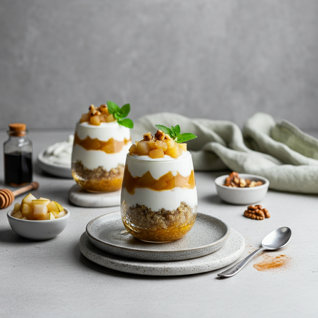 Spiced Pear Quinoa Parfait