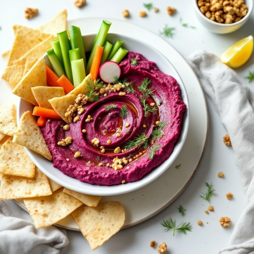 Beetroot Walnut Hummus