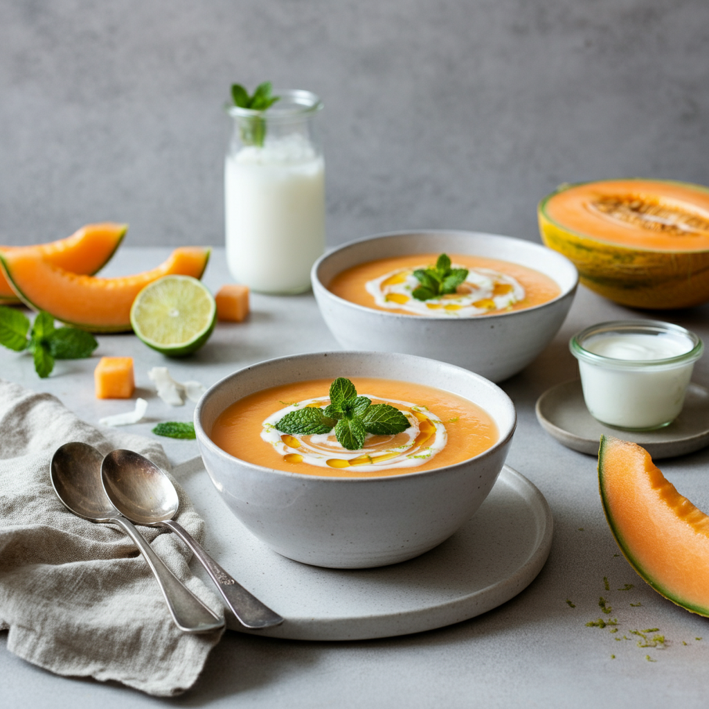 Chilled Melon Soup Mint