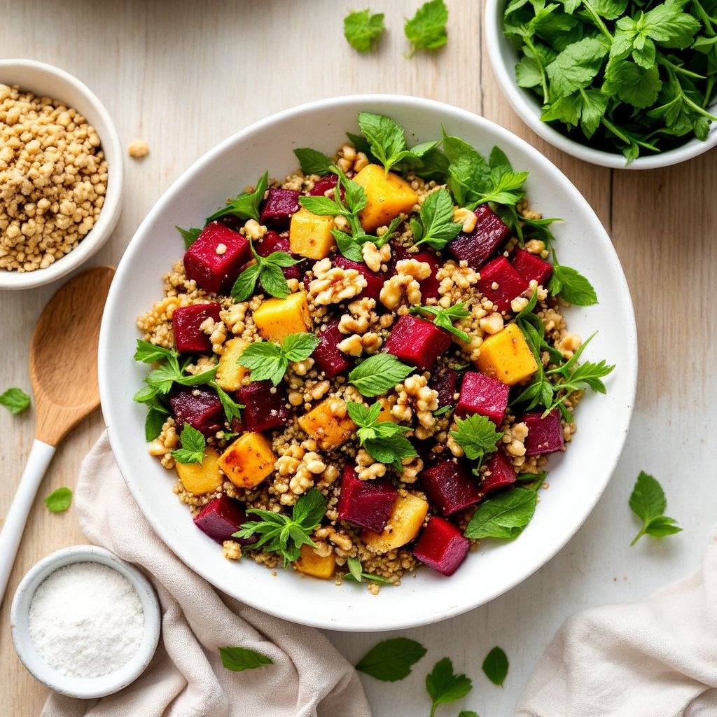 Roasted Beet Quinoa Salad