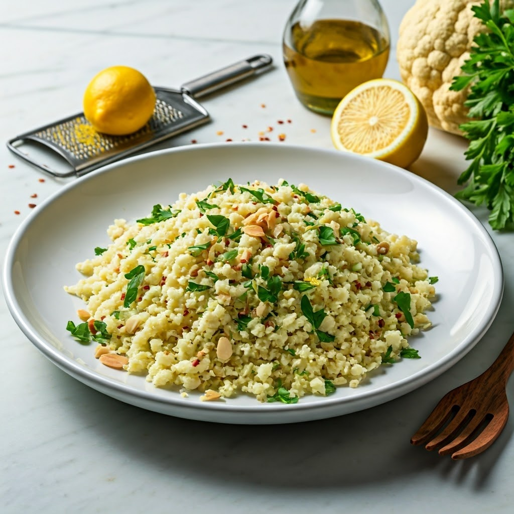 Herbed Cauliflower Rice Almonds