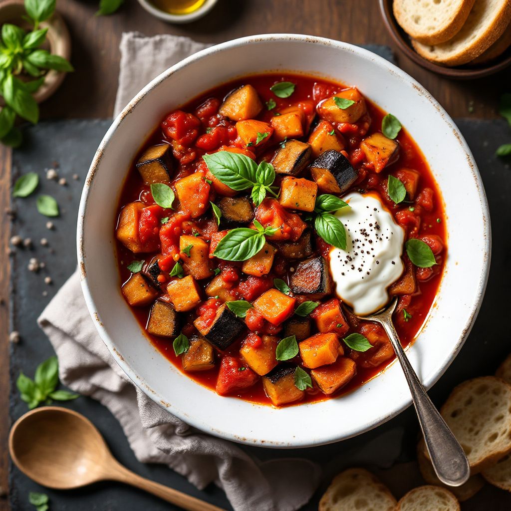 Eggplant Tomato Stew Basil