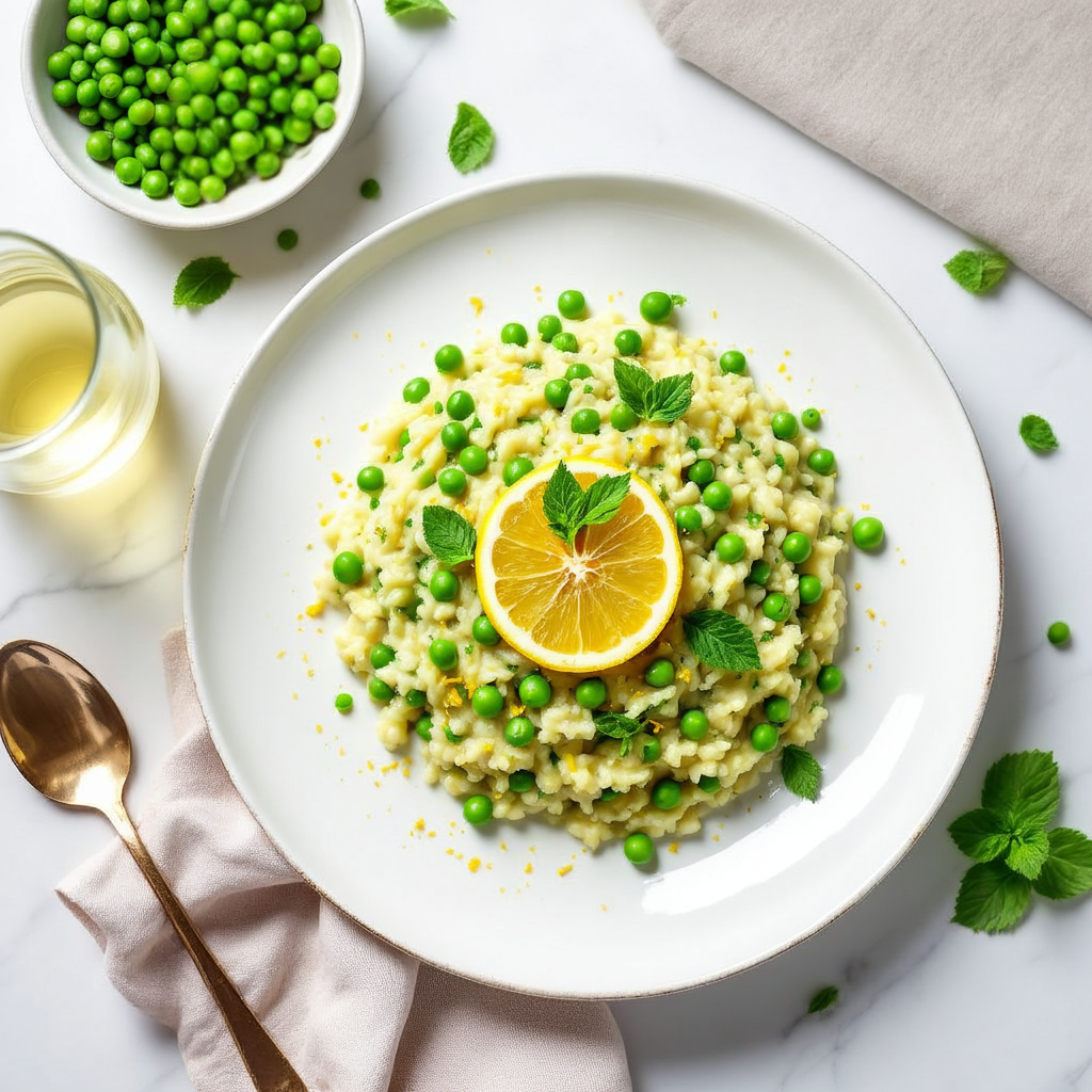 Green Pea Mint Risotto