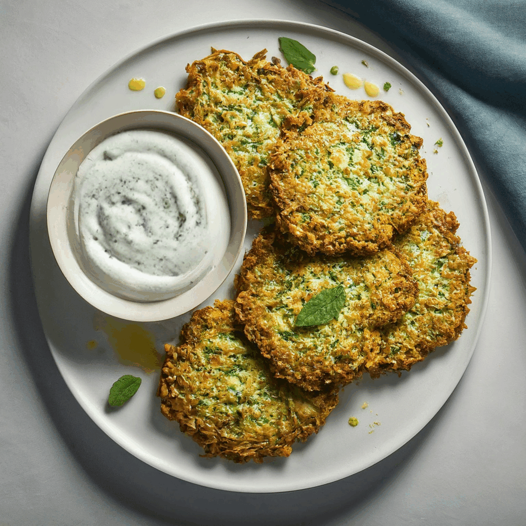 Zucchini Mint Fritters