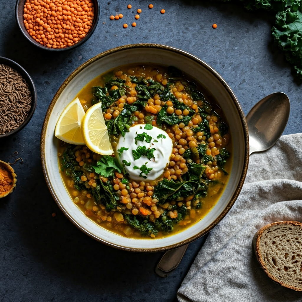 Spiced Lentil Kale Stew