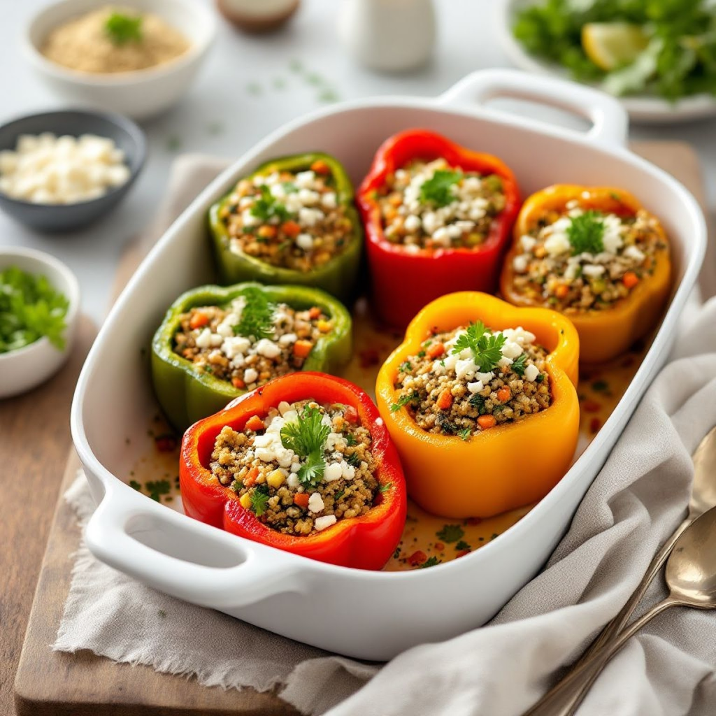 Quinoa-Stuffed Bell Peppers