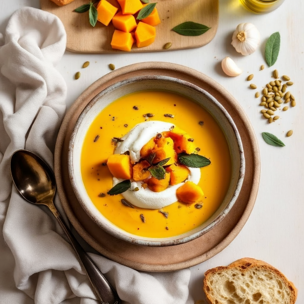Autumn Butternut Squash Sage Bisque