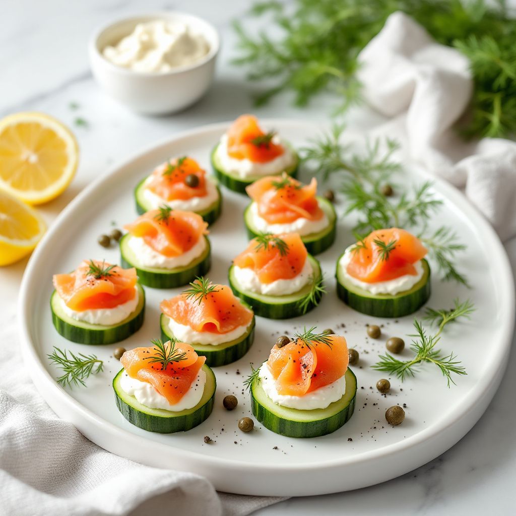 Cucumber Smoked Salmon Bites