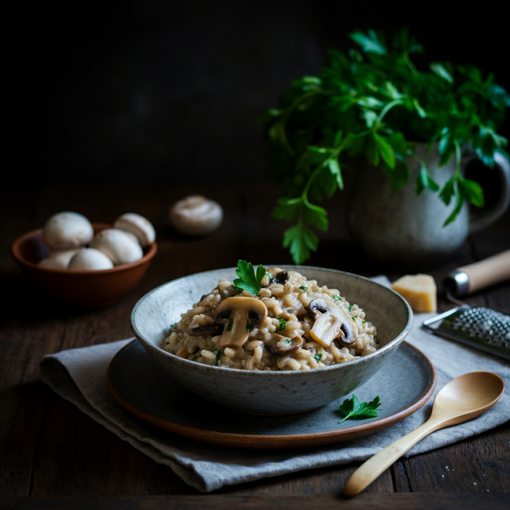 Mushroom Barley Risotto