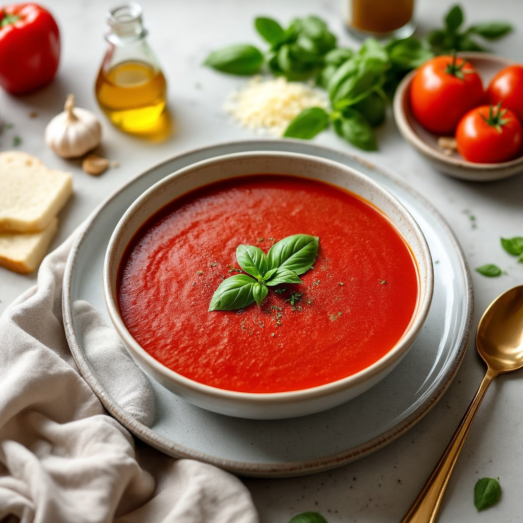 Roasted Red Pepper Tomato Bisque